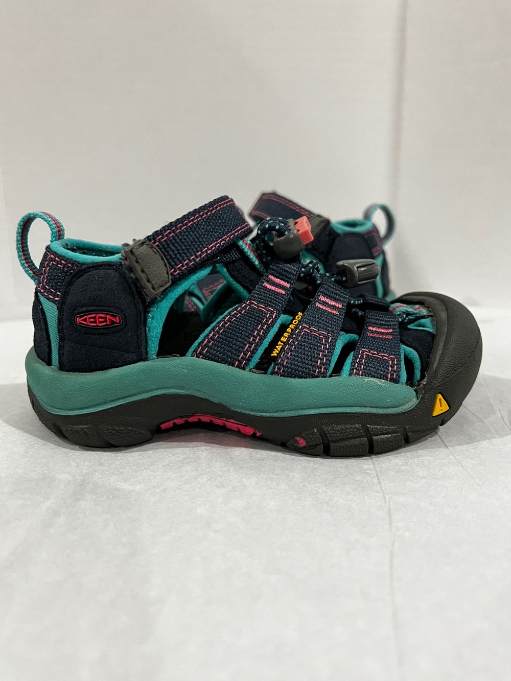 Keen Hiking Water Sandal Shoes Newport H2 Navy Teal Closed-Toe Sport Size 8 T